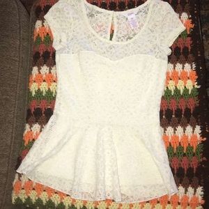 Candies Peplum style shirt.